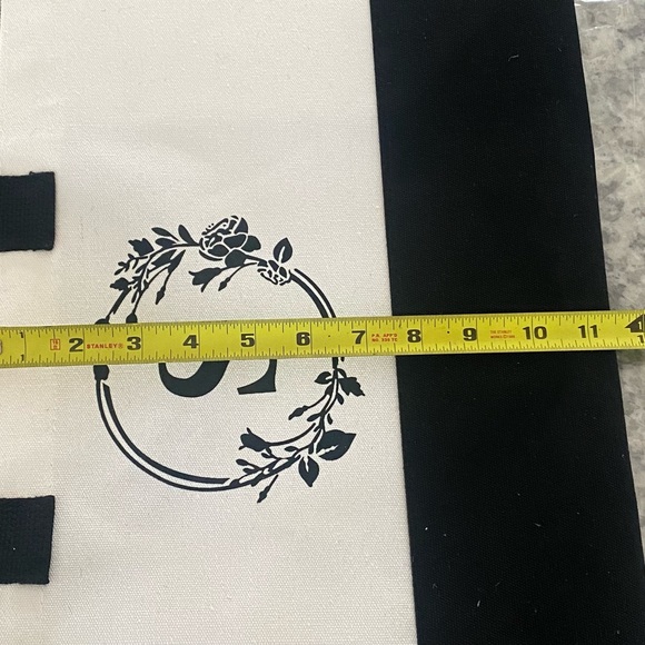 Canvas Tote Bag Large Initial S - Picture 8 of 9